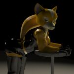  1:1 absurd_res anthro canid canine clothing fox fox_mccloud girly gloves handwear hi_res latex latex_gloves latex_outfit latex_stockings male mammal nintendo rubber solo star_fox themeshow101 video_games 