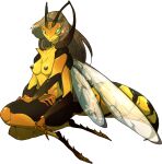  4_arms alpha_channel antennae_(anatomy) anthro arthropod breasts darling_(artist) female hair hymenopteran insect insect_wings multi_arm multi_limb nipples non-mammal_breasts nude smile solo wasp wings 