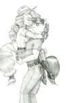 2022 accessory anthro baron_engel belt boots bottomwear breasts bright_mac_(mlp) carrying carrying_partner clothing duo earth_pony equid equine eye_contact eyebrows female footwear friendship_is_magic furgonomics graphite_(artwork) greyscale hair_accessory hair_tie hasbro hat headgear headwear hi_res horse looking_at_another male male/female mammal monochrome my_little_pony pants pear_butter_(mlp) pencil_(artwork) pony romantic romantic_couple shirt tail_accessory tailband topwear traditional_media_(artwork) 