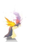 absurd_res ambiguous_gender bodily_fluids clawlion covering covering_eyes covering_face crying duo eyes_closed feral fire floating ghost grief grieving hi_res hisuian_typhlosion nintendo pok&eacute;mon pok&eacute;mon_(species) regional_form_(pok&eacute;mon) semi-anthro simple_background spirit tears typhlosion video_games white_background 