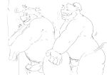  &lt;3 2022 anal anal_penetration anthro belly blush duo genitals hi_res humanoid_genitalia humanoid_hands humanoid_penis kemono male male/male mammal overweight overweight_male penetration penis sex sketch suid suina sus_(pig) whitebeast20 wild_boar 