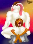  2021 anthro broly_culo digital_drawing_(artwork) digital_media_(artwork) duo felid foxihfox fur hi_res lagomorph leporid lion male male/male mammal meme nude pantherine rabbit 