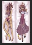  accessory anthro ass_up barefoot bikini biped black_nose blush brown_body brown_fur brown_hair butt clothed clothing dakimakura_design digital_media_(artwork) domestic_cat dress eldorian eyelashes eyes_averted feet felid feline felis female footwear fur furgonomics green_eyes gundam gundam_build_divers_re:rise hair hair_accessory hair_tie humanoid kemono looking_at_viewer looking_away looking_back lying maiya_(gundam_build_divers_re:rise) mammal maroon_clothing on_back on_side pink_background radiohead99_(artist) shoes simple_background skimpy smile solo swimwear tail tail_accessory tailband teal_eyes toes topwear underwear watermark 