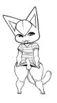  anthro clothing domestic_cat felid feline felis foreskin genitals male mammal penis shirt shojiku solo t-shirt topwear 