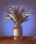  background_sky blue_glow colored fern floor glowing gold_trim hi_res highlights_(coloring) leaf light moonlight night night_light night_sky plant plant_pot potted_plant shaded sky softailfox star starry_sky zero_pictured 