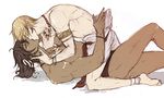  ancient dark_skin jewelry kiss kissing lowres male male_focus source_request undressing yaoi 
