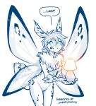  alternate_species anthro arthropod breasts conditional_dnp featureless_breasts female hi_res insect kathrin_vaughan lamp lepidopteran moth nude restricted_palette solo tom_fischbach twokinds webcomic wings 