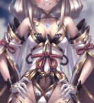  1girl animal_ears armpit_crease bangs bare_shoulders blunt_bangs breasts chest_jewel cleavage collarbone covered_navel detached_sleeves facial_mark gloves groin hakusai_(hksicabb) highleg highleg_leotard highres leotard long_hair low_twintails nia_(blade)_(xenoblade) nia_(xenoblade) silver_hair small_breasts smile solo thighhighs twintails very_long_hair xenoblade_chronicles_(series) xenoblade_chronicles_2 
