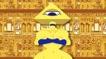  16:9 absurd_res ankha_zone big_breasts breasts drawsputin female for_a_head hi_res humanoid illuminati ms._illumine not_furry nude object_head pyramid solo wide_hips widescreen 