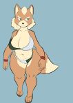  absurd_res anthro big_breasts bikini breasts canid canine cleavage clothed clothing crossgender female fox fox_mccloud hi_res mammal mtf_crossgender nintendo star_fox swimwear thick_thighs toonarscontent video_games wide_hips 