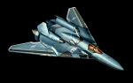  absurdres asterozoa commentary energy_cannon english_commentary highres lights macross macross_frontier mecha n.u.n.s. no_humans realistic roundel science_fiction simple_background solo space variable_fighter vf-171 