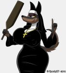  anthro breasts canid canine canis clothing dobermann domestic_dog female hi_res jewelry laverne_(sssonic2) mammal necklace pinscher solo spocky87 