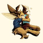  absurd_res alcohol anthro antlers barefoot beverage big_ears bottomless brown_body brown_fur carpetwurm clothed clothing conditional_dnp digitigrade feet fur hi_res horn jackalope lagomorph male mammal open_mouth shirt solo topwear whiskers 