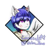  anthro arc_rose clothed clothing domestic_cat felid feline felis headshot_portrait hoodie icon male mammal portrait solo topwear wings 