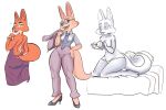  andromorph anthro camel_toe canid canine clothing diane_foxington dreamworks eyewear female fluffy fluffy_tail fox glasses hi_res humanoid i_cant_see_without_my_glasses intersex mammal nude panties radicalweegee solo the_bad_guys tight_clothing tight_fit tired underwear 