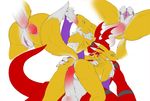  anal anus ass breasts digimon furry guilmon narse_(artist) oral pussy renamon spread spread_pussy tail 