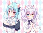  amanagi_seiji animal_ears breasts catgirl cleavage maid 