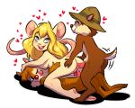  &lt;3 anal anal_penetration anthro blonde_hair blue_eyes bodily_fluids chip_&#039;n_dale_rescue_rangers chip_(disney) chipmunk dale_(disney) disney female gadget_hackwrench genital_fluids ground_squirrel group group_sex hair long_tail male mammal mouse murid murine penetration pussy_juice red_nose ripushko rodent sciurid sex source_request tagme threesome vaginal vaginal_penetration 
