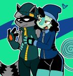  &lt;3 2022 accessory anthro anthro_on_anthro big_breasts black_body black_bottomwear black_clothing black_eyes black_fur black_gloves black_hair black_handwear black_nose black_pupils black_shorts black_stripes blue_beanie blue_clothing blue_hat blue_headwear blue_jacket blue_topwear blush bottomwear breasts chameleon chest_grab clothing curled_hair curled_tail duo facial_markings felino female fingerless_gloves front_view fur gesture gloves gloves_(marking) green_beanie green_body green_bottomwear green_clothing green_gloves green_handwear green_hat green_headwear green_jacket green_pants green_scales green_spots green_topwear green_vest grey_body grey_fur grey_hair hair hair_accessory hairband half-closed_eyes handwear hat head_markings headgear headwear hi_res hip_grab interspecies jacket jacket_vest japanese_text kimmy_(felino) lizard male male/female mammal markings mask_(marking) narrowed_eyes pants ponytail procyonid pupils raccoon reptile romantic romantic_couple scales scalie sharp_teeth shorts smile smirk spots spotted_body spotted_scales striped_body striped_fur striped_markings striped_tail stripes tail_markings teeth text text_on_clothing text_on_hat text_on_headwear topwear trick_(tricktrashing) v_sign vest yellow_body yellow_eyes yellow_scales yellow_spots 