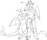  ambiguous_gender anthro bottomwear candy cat_ear charizard claws clothed clothing comparing demon dessert dragon duo english_text female feral food fur hair horn lollipop looking_away membrane_(anatomy) membranous_wings monochrome nintendo pants pok&eacute;mon pok&eacute;mon_(species) rey_(rey_covert) reycovert scalie size_difference sketch snout solo sweatshirt text video_games wings 
