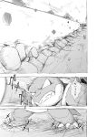  action_pose action_scene angry blast blastoise bodily_fluids comic debris destruction dialogue explosion hi_res japanese_text light light_beam monochrome motion_lines nintendo pok&eacute;mon pok&eacute;mon_(species) pok&eacute;mon_mystery_dungeon pose rubble scarf simple_background sweat text translation_request video_games wind yamatokuroko965 