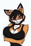  anthro big_breasts blush breasts canid canine fan_character female fox invalid_tag mammal maxine_boulevard pace-maker pouting solo thick_thighs 