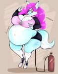  abdominal_bulge anthro belly_inflation big_breasts breasts canid canine eyewear fakeanna female floating fox gas glasses helium hi_res inflated_belly inflated_breasts inflation inflation_valve mammal overweight solo 