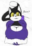  alexandra_salome anthro big_breasts breasts cleavage_cutout domestic_cat felid feline felis female mammal norithics pillow seth65 solo solo_focus tagme 