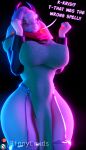  big_breasts bovid breasts caprine clothing crossgender deltarune dialogue english_text eyewear female garter_straps glasses goat hi_res legwear mammal mtf_crossgender nipple_outline ralsei rinny stockings text undertale_(series) video_games wide_hips 