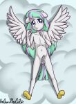  2022 anibaruthecat anthro digital_media_(artwork) equid equine eyebrows fan_character fingers genitals hasbro hi_res lying male mammal my_little_pony on_back pegasus penis solo wings 