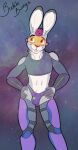  anthro armor belly belly_tuft biped black_body black_ears black_fur bottomwear bucklebunny bulge clothing cosmic_background dipstick_ears fur glistening glistening_eyes grey_body grey_ears grey_fur hair hand_on_hip hi_res inner_ear_fluff lagomorph legwear leporid long_ears looking_aside male mammal multicolored_ears neck_tuft pink_bottomwear pink_clothing protective_eyewear purple_hair rabbit short_hair shoulder_tuft signature solo space space_background topwear tuft white_belly white_inner_ear white_inner_ear_fluff 