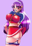  asamiya_athena ball_gag bdsm blush bondage bound breast_bondage breasts cum futanari gag midriff panties penis purple_eyes purple_hair red-rum saliva skirt sweat tears underwear 