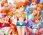  aqua_eyes breasts cameltoe daydream duplicate goldeen horsea jpeg_artifacts kasumi_(pokemon) mermaid misty monster_girl montage navel nipples panties pokemon red_hair shirt_lift shorts smile soara tentacles tentacruel togepi topless 