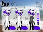  anthro arctic_fox canid canine clothing eyewear fox glasses hi_res male mammal model_sheet originfurtkm pentagram solo stormdax text text_on_clothing 