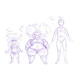  belly bra breasts clothing comparing female freckles grindavikbydaylight group hi_res humanoid league_of_legends legwear male measurements muscular muscular_female poppy_(lol) pubes riot_games short_stack size_difference sketch standing strongfat text thick_thighs tights twintails_(hairstyle) underwear video_games wide_hips yordle 
