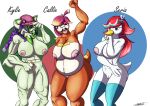  2022 absurd_res alpha_channel anthro anthrofied avian belly big_breasts breasts callie_(shieradevil) digital_media_(artwork) fan_character female fuecoco fur genitals green_body group hair hi_res huge_breasts kylie_(shieradevil) looking_at_viewer mammal muscular nintendo nintendo_switch nipple_piercing nipples nude open_mouth piercing pok&eacute;mon pok&eacute;mon_(species) pok&eacute;morph pussy quaxly reptile scalie seria_(shieradevil) shaded shieradevil simple_background sprigatito thick_thighs video_games wide_hips 