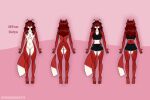  anthro breasts canid canine clothed clothing evgheshkafx female fox front_view hi_res looking_at_viewer mammal model_sheet nipples nude pink_eyes rear_view simple_background sofya_(evgheshkafx) solo sportswear 