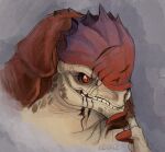  alien barbalarga krogan male mass_effect red_eyes scar solo teeth urdnot_wrex video_games 