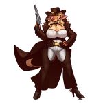  anthro blazbaros bovid bovine breasts cattle cleavage clothed clothing female hi_res mammal melee_weapon solo sword weapon 