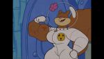  absurd_res anthro armor blue_background bodysuit brown_body brown_fur buckteeth clothing door eyes_closed female flexing flexing_bicep flower fluffy fluffy_tail fur headgear helmet hi_res lerntern mammal muscular muscular_anthro muscular_female nickelodeon plant rodent sandy_cheeks sciurid screenshot_edit simple_background skinsuit solo spongebob_squarepants squirrel_tail suit teeth tight_clothing vein veiny_muscles white_suit wide_hips zipper 