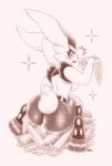  anal anal_penetration breasts carrot_dildo cinderace female fullfolka graphite_(artwork) hi_res humanoid monochrome nintendo pencil_(artwork) penetration pok&eacute;mon pok&eacute;mon_(species) simple_background solo traditional_media_(artwork) video_games 