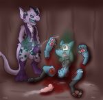  axelshane bdsm bodily_fluids bondage bound cum death drizzle_(axelshane) duo erection fur genital_fluids genitals gore male male/male nintendo nude open_mouth penis pok&eacute;mon pok&eacute;mon_(species) riolu snuff telekinesis unknown_species video_games 