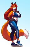  aeril_(helios) anthro blazbaros breasts canid canine clothing female fox hair hi_res mammal solo 