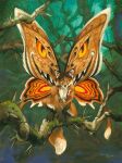  2017 anthro arthropod biped brown_hair butterfly canid canine crouching dated detailed_background female fox fur hair hybrid insect jewelry lepidopteran lepidopteran_wings looking_at_viewer mammal necklace nude oil_painting_(artwork) orange_body orange_fur outside painting_(artwork) scale_(artist) solo traditional_media_(artwork) white_body white_fur wings 