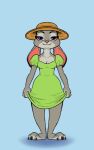  &lt;3 :3 animated anthro bottomwear breasts clothed clothing clothing_lift digital_media_(artwork) disney dress female flashing genitals hi_res judy_hopps lagomorph leporid looking_at_viewer loop mammal no_underwear one_eye_closed pussy rabbit ratopombo simple_background skirt skirt_lift small_breasts solo wink zootopia 