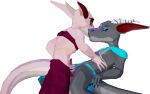  3d_(artwork) alpha_channel anthro claws clothed clothing consort digital_media_(artwork) duo erection gavit genitals hi_res horn humanoid kobold kobold_dellarte low_poly male penetration penis reptile scalie sek sex simple_background transparent_background 