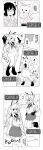 anthro black_and_white bottomwear canid canine chinese_text clothed clothing comic duo eye_contact eyewear female feral fox glasses hi_res human humanoid japanese_text leaf looking_at_another looking_at_viewer male mammal monochrome school_uniform sitting skirt source_request standing text thinking translation_request uniform unknown_artist watermark 