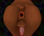 3d_(artwork) all_fours anus backsack balls bear blender_(software) blender_cycles butt digital_media_(artwork) erection faceless faceless_character faceless_feral faceless_male feral fur gaping gaping_anus genitals gradient_penis male mammal nude oksobasically penis penis_tuck presenting presenting_anus presenting_hindquarters solo tail