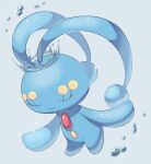  animal_focus antennae artist_name blue_skin chest_jewel closed_eyes closed_mouth colored_skin commentary_request eyelashes grey_background highres iwasi_29 manaphy no_humans pokemon pokemon_(creature) simple_background twitter_username water 