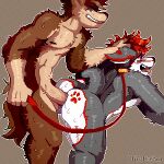 anal anthro canid canine canis clemthehusky collar domestic_dog duo hi_res husky leash male male/male mammal mutt_(wagnermutt) nordic_sled_dog spitz willthebobtail